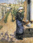 Camille Pissarro Dish washing woman Spain oil painting artist